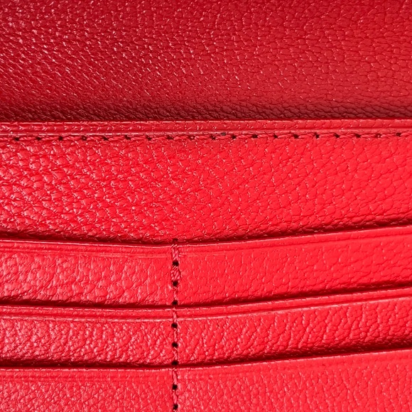 hide k 1896 RFID Leather Long Red Wallet - Picture 7 of 12